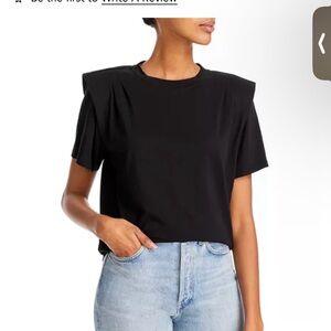 Frame Denim Black Short Sleeve Top NWT